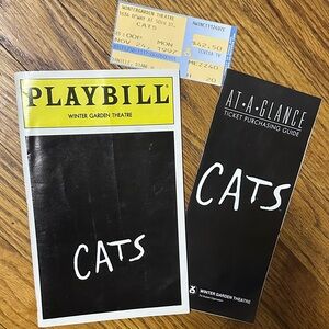 Cats Playbill and Ticket Set